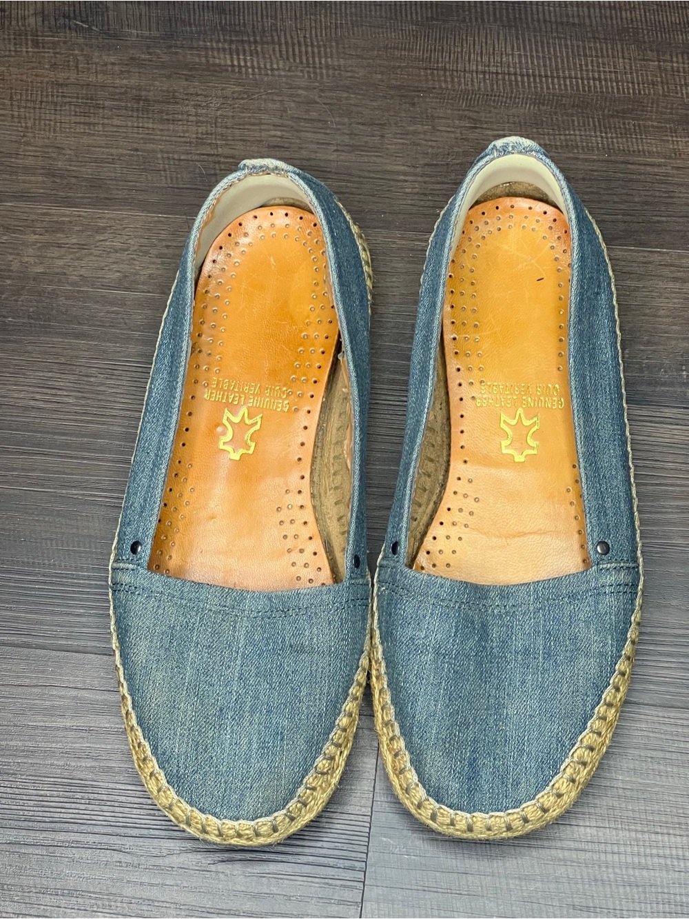 Aerosoles Blue Jean and Brown Slip Ons